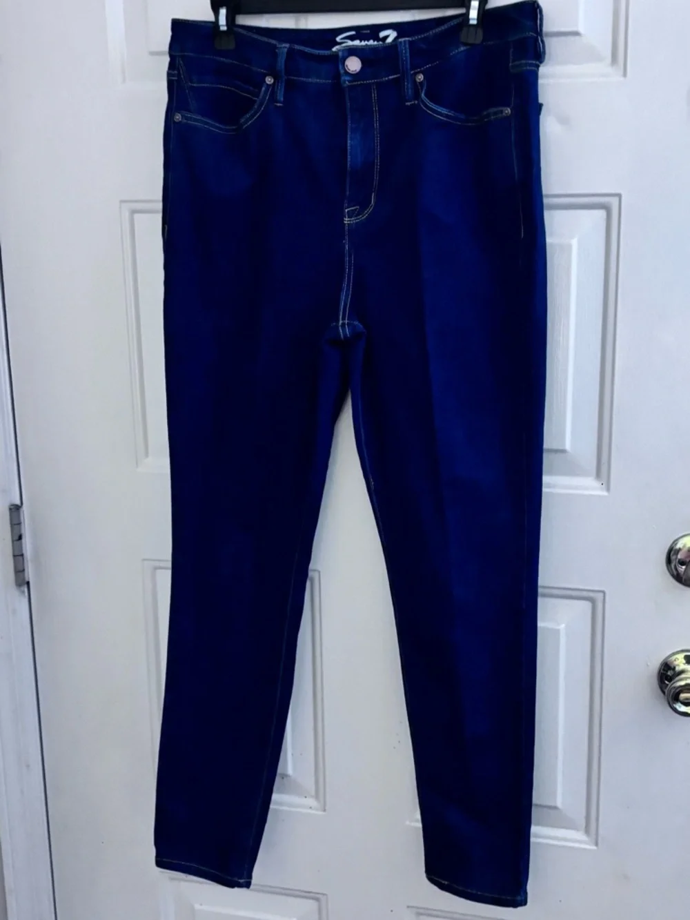 Seven7 Deep Blue Skinny Stretch Jeans